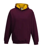 Kids Varsity Hoodie Burgundy/Gold