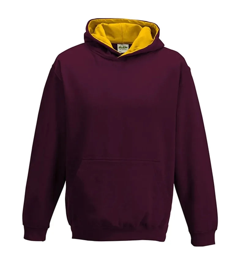 Kids Varsity Hoodie Burgundy/Gold