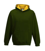 Kids Varsity Hoodie ForestGreen/Gold