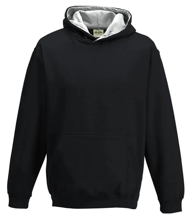 Kids Varsity Hoodie JetBlack/HeatherGrey