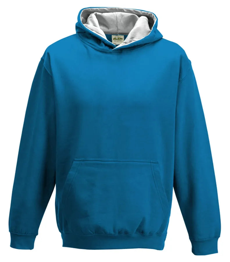 Kids Varsity Hoodie SapphireBlue/HeatherGrey