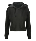 Women's Cropped Hoodie JetBlack