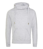 Cross Neck Hoodie HeatherGrey