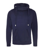 Cross Neck Hoodie OxfordNavy