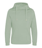Cross Neck Hoodie DustyGreen