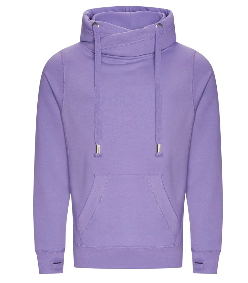 Cross Neck Hoodie DigitalLavender