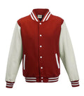 Kids Varsity Jacket FireRed/ArcticWhite