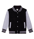 Kids Varsity Jacket JetBlack/HeatherGrey