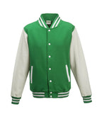 Kids Varsity Jacket KellyGreen/ArcticWhite
