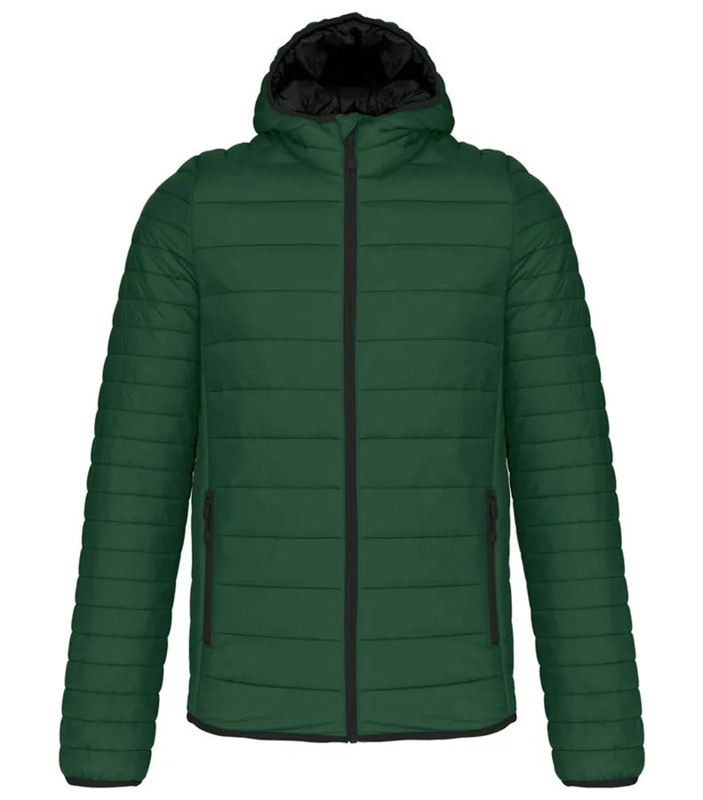 Men's Lightweight Hooded Padded Jacket ForestGreen