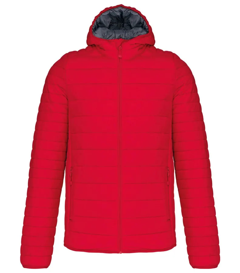 Men's Lightweight Hooded Padded Jacket Red