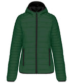 Ladies' Lightweight Hooded Padded Jacket ForestGreen