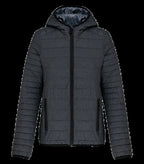 Ladies' Lightweight Hooded Padded Jacket MarlDarkGrey