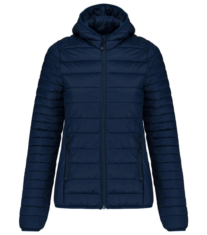Ladies' Lightweight Hooded Padded Jacket Navy