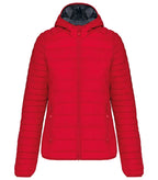 Ladies' Lightweight Hooded Padded Jacket Red