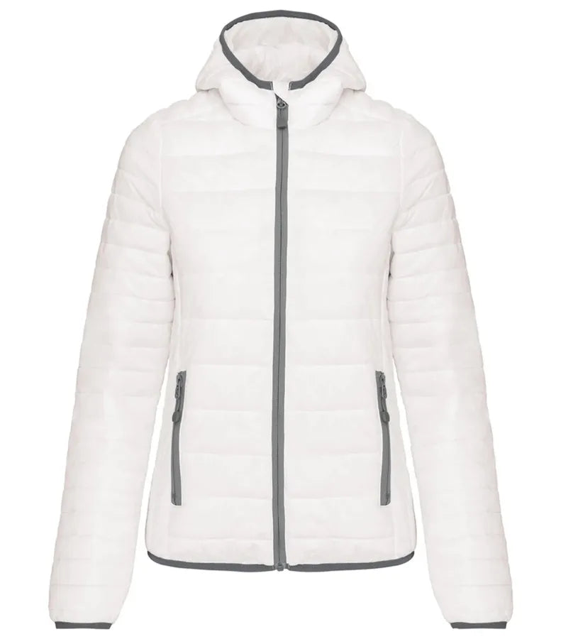 Ladies' Lightweight Hooded Padded Jacket White
