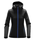 Women's Orbiter Softshell Hoody Black/AzureBlue