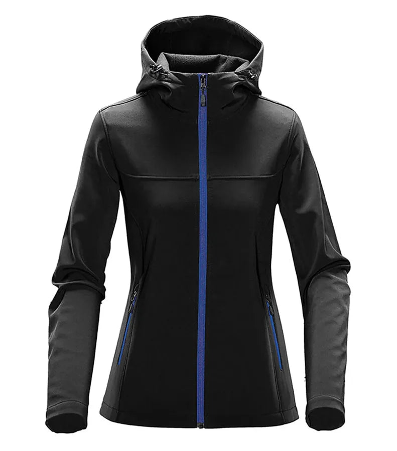 Women's Orbiter Softshell Hoody Black/AzureBlue