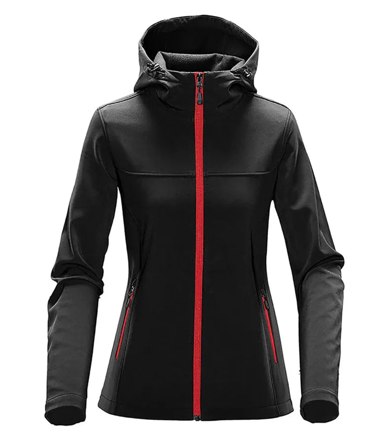 Women's Orbiter Softshell Hoody Black/BrightRed