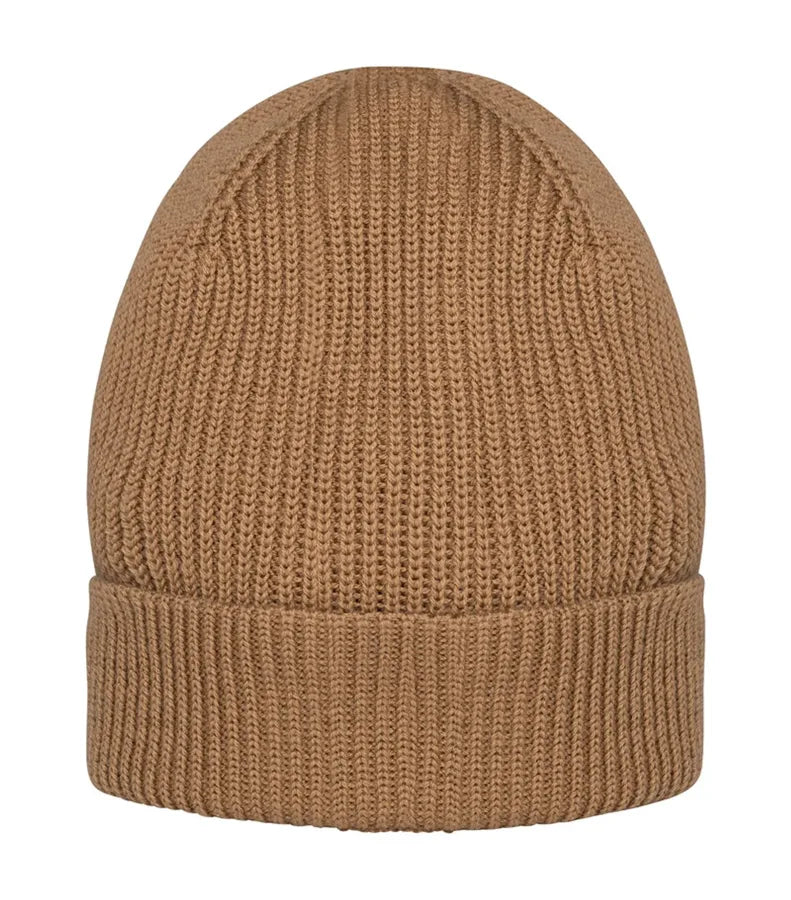 Eco-Friendly Unisex Merino Wool Beanie DarkCamel