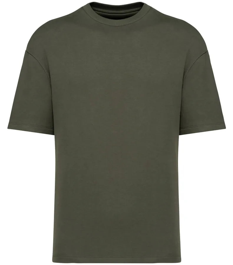 Unisex Eco-Friendly Oversized French Terry T-shirt OrganicKhaki