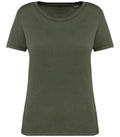Ladies Faded Straight fit T-shirt 165gsm WashedOrganicKhaki