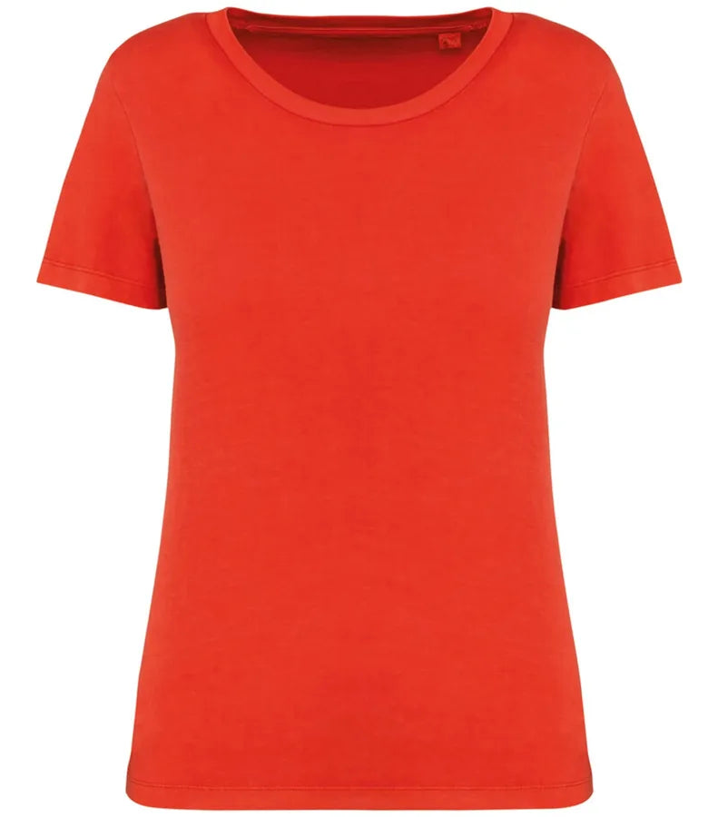 Ladies Faded Straight fit T-shirt 165gsm WashedPaprika