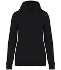 Ladies hooded sweatshirt raglan sleeves 350 gsm Black