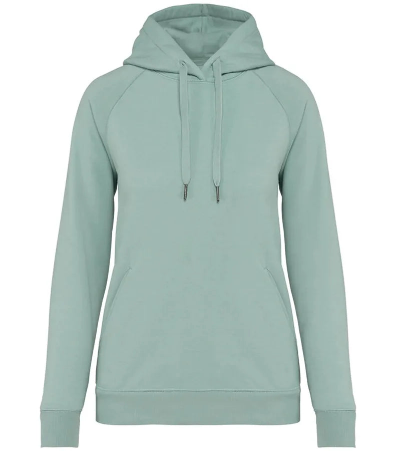 Ladies hooded sweatshirt raglan sleeves 350 gsm JadeGreen