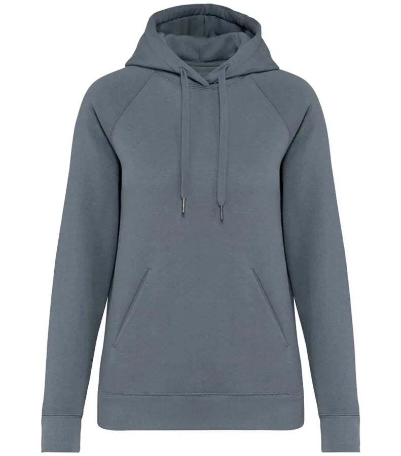 Ladies hooded sweatshirt raglan sleeves 350 gsm MineralGrey