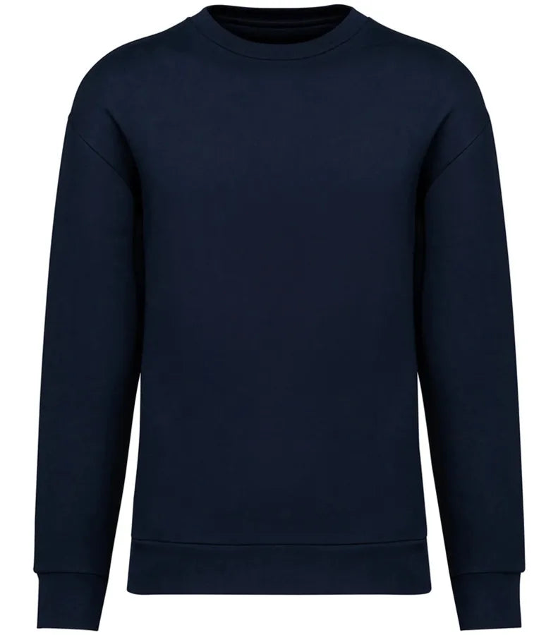 Uni. EcoFriendly Brushed Fleece Drop.Shoulder Swea NavyBlue