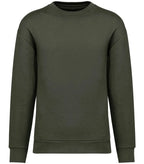 Uni. EcoFriendly Brushed Fleece Drop.Shoulder Swea OrganicKhaki