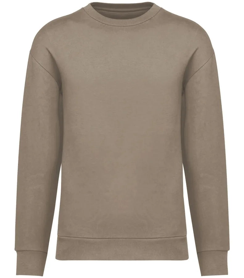Uni. EcoFriendly Brushed Fleece Drop.Shoulder Swea WetSand