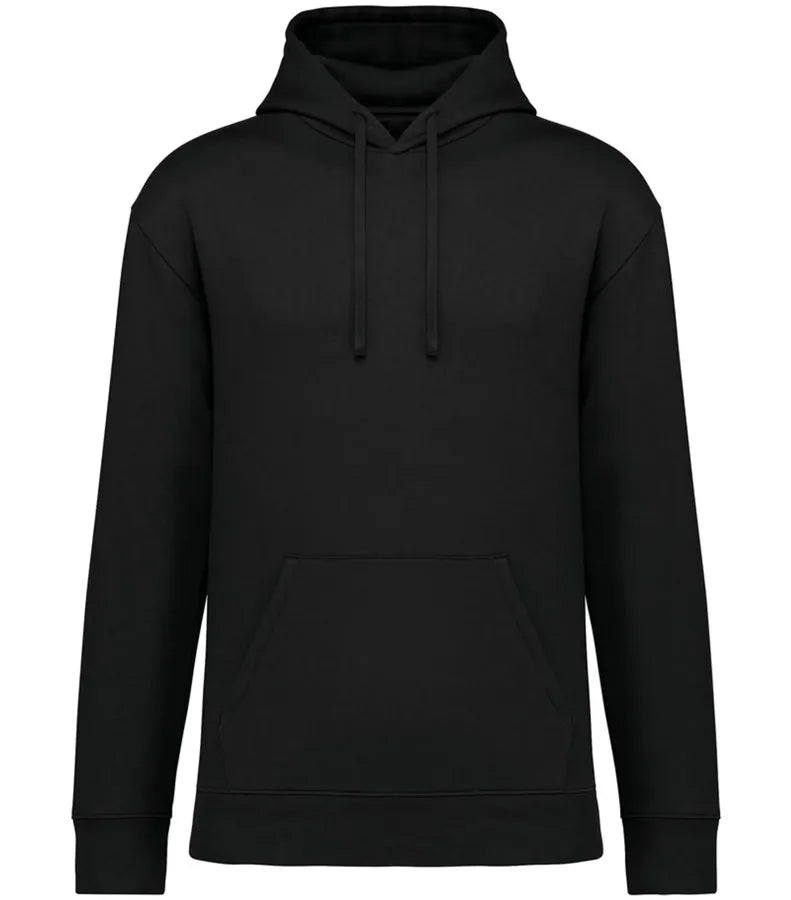 Uni. EcoFriendly Brushed Fleece Drop.Shoulder Hood Black