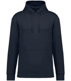 Uni. EcoFriendly Brushed Fleece Drop.Shoulder Hood NavyBlue