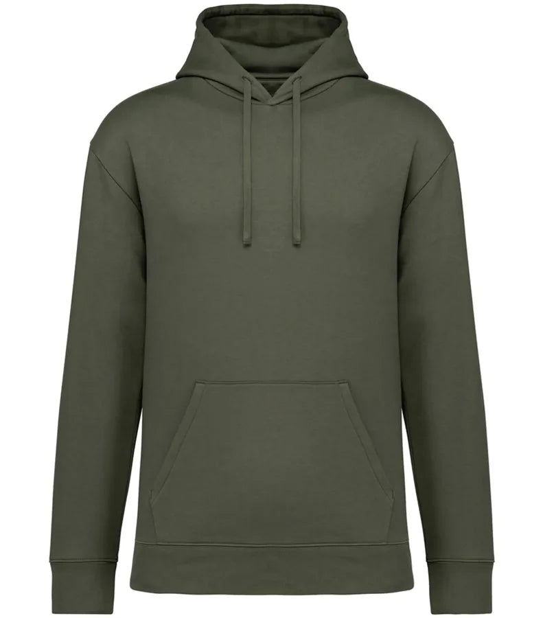 Uni. EcoFriendly Brushed Fleece Drop.Shoulder Hood OrganicKhaki