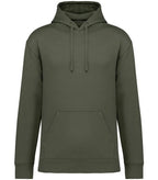 Uni. EcoFriendly Brushed Fleece Drop.Shoulder Hood OrganicKhaki