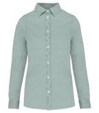 Ladies washed shirt WashedJadeGreen