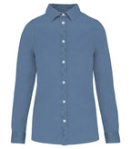 Ladies washed shirt WashedCoolBlue