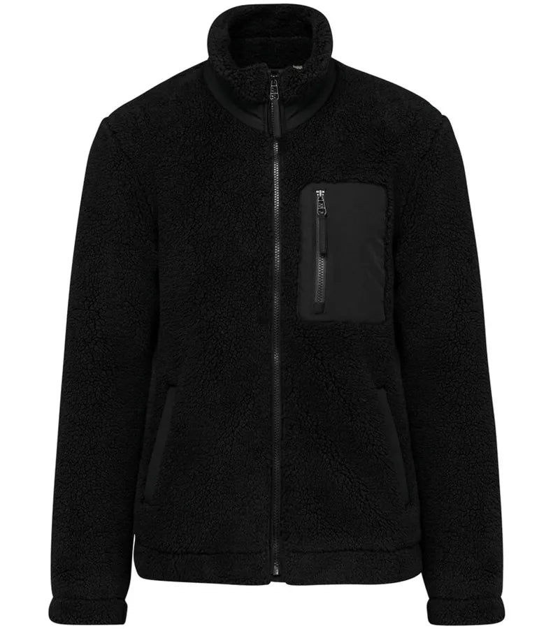 Unisex Eco-Friendly Sherpa Jacket Black