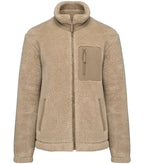 Unisex Eco-Friendly Sherpa Jacket WetSand/Driftwood