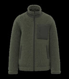 Unisex Eco-Friendly Sherpa Jacket ForestKhaki/DarkForestKhaki
