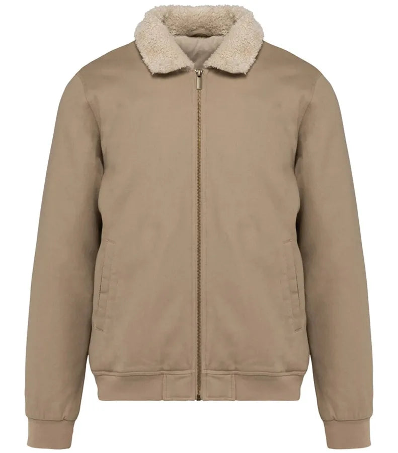 Unisex eco-friendly sherpa neck jacket WetSand