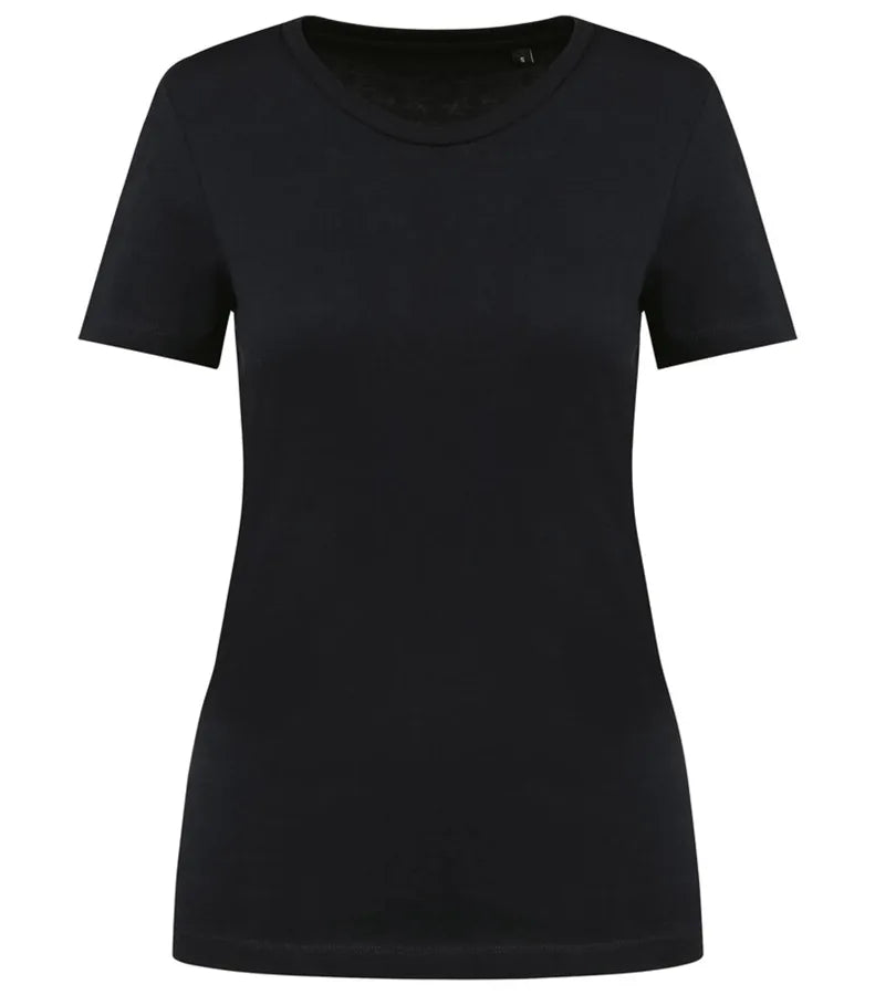 Ladies' Crew Neck Short-Sleeved Supima® T-shirt Black
