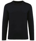 Men's V-Neck Long-Sleeved Supima® T-shirt Black
