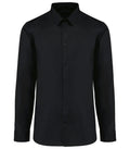 Men's Long-Sleeved Poplin Shirt Black
