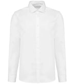 Men's Long-Sleeved Poplin Shirt White