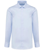Men's Long-Sleeved Poplin Shirt EssentialLightBlue