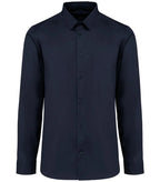 Men's Long-Sleeved Poplin Shirt EssentialDarkNavy