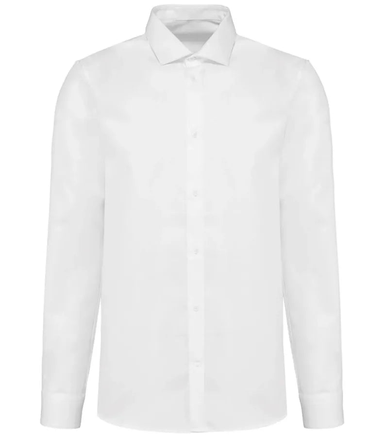Men's Long-Sleeved Twill Shirt White